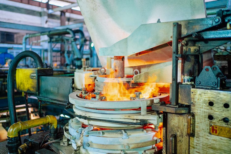 Récupérateur de chaleur sur four industriel